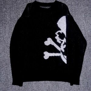 Skeleton Black Long Sleeve Sweater Crewneck